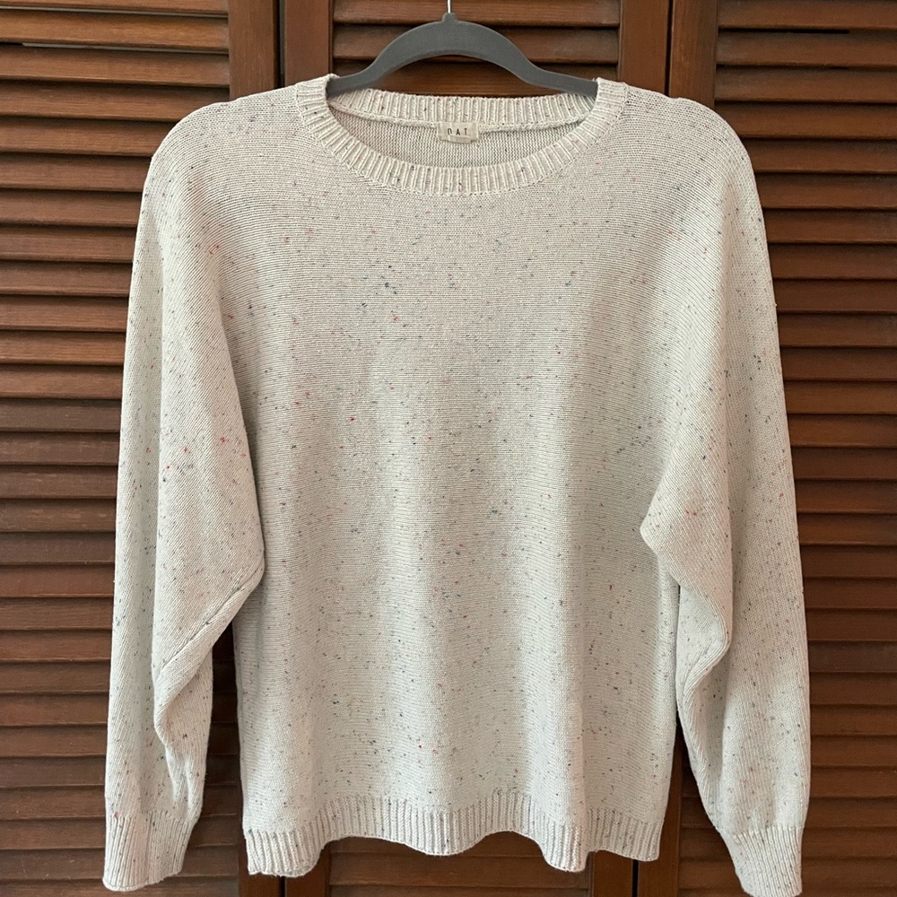 Oat Co confetti cotton sweater